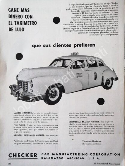 CARTEL ANTIGUO ORIGINAL DE AUTOS CHECKER 1966 /426 MUY RARO