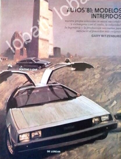 CARTEL ANTIGUO ORIGINAL DE AFICHE AUTOS DELORIAN 1981/ 416