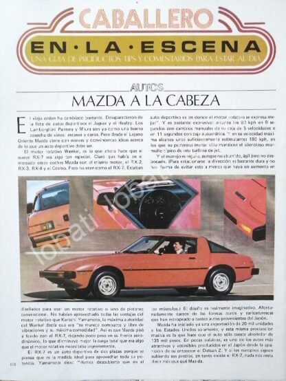 CARTEL ANTIGUO ORIGINAL DE AUTOS MAZDA RX-7 1978/ 415