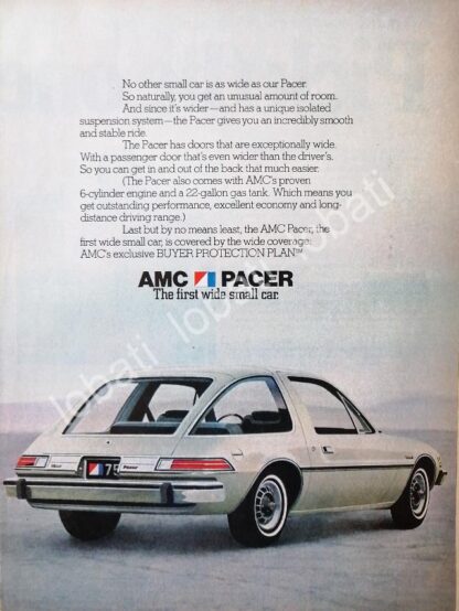 CARTEL ANTIGUO ORIGINAL DE AUTOS AMERICAN PACER 1975 /394