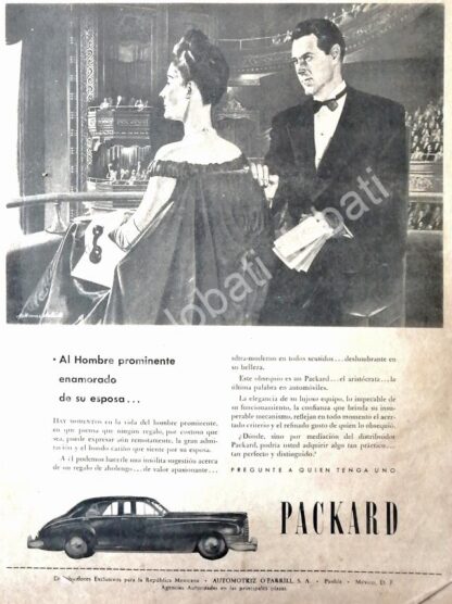 CARTEL ANTIGUO ORIGINAL DE AUTOS PACKARD 1945 /377