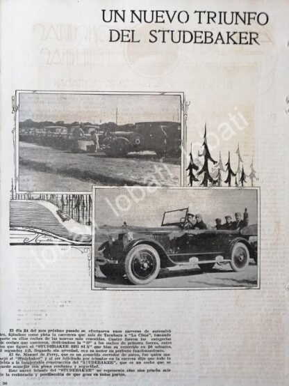 CARTEL ANTIGUO ORIGINAL DE AUTOS STUDEBAKER BIG SIX 1922 /361