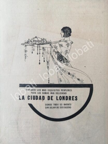 CARTEL ANTIGUO ORIGINAL DE AFICHE ART NOUVEAU TIENDAS LA CIUDAD DE LONDRES, 1920 /226