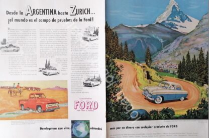 CARTEL ANTIGUO ORIGINAL DE AUTOS Y CAMIONES FORD 1955 /484