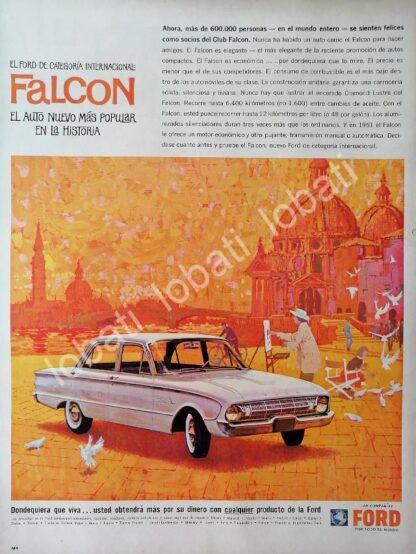 CARTEL ANTIGUO ORIGINAL DE AUTOS FORD FALCON 1961 /479