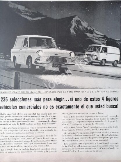 CARTEL ANTIGUO ORIGINAL DE AUTOS Y CAMIONES FORD 1960 /470