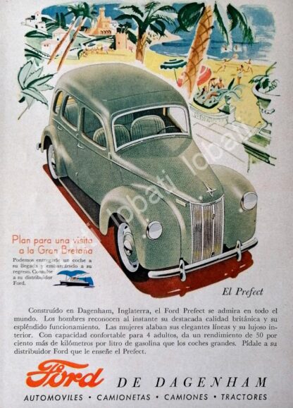 CARTEL ANTIGUO ORIGINAL DE MINI AFICHE AUTOS FORD PERFECT 1943 /445