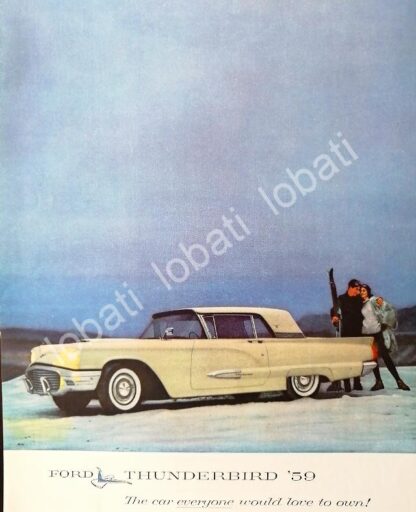 CARTEL ANTIGUO ORIGINAL DE AUTOS FORD THUNDERBIRD 1959 /528