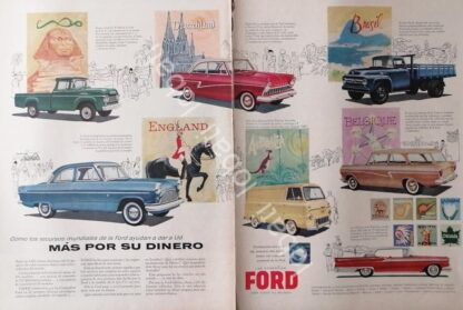 CARTEL ANTIGUO ORIGINAL DE PUBLICIDAD ANTIGUA DE AUTOS FORD 1960 /518