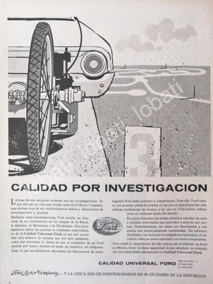 CARTEL ANTIGUO ORIGINAL DE PUBLICIDAD ANTIGUA DE AUTOS FORD 1964 /517