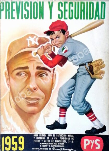 PORTADA ANTIGUA ORIGINAL  JOE DIMAGGIO Y NIÑOS CAMPEONES MONTERREY 1959, DIBUJO DE ARIAS BERNAL