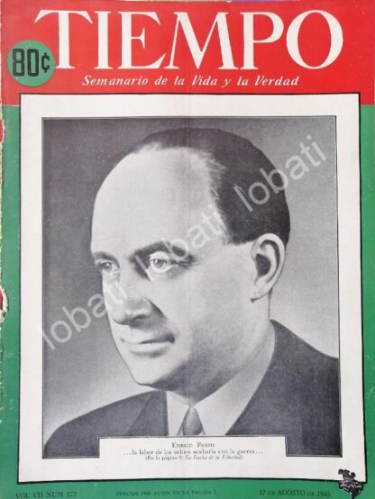 PORTADA ANTIGUA ORIGINAL  CON ENRICO FERMI 1945 /SGM / CTF