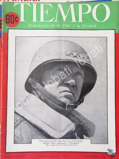 PORTADA ANTIGUA ORIGINAL  CON GEORGE PATTON 1945 /SGM / MLT