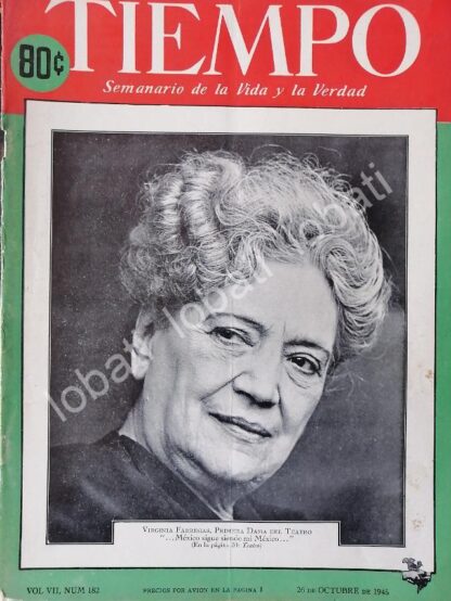 PORTADA ANTIGUA ORIGINAL  CON VIRGINIA FABREGAS 1945