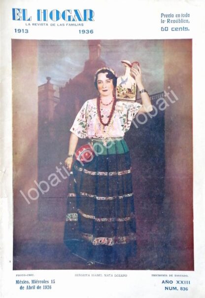 PORTADA ANTIGUA ORIGINAL  ISABEL MATA LOZANO 1936, IMPRENTA TOSTADO