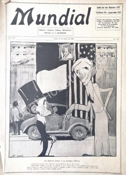 PORTADA ANTIGUA ORIGINAL  HENRY FORD Y CALVIN COOLIDGE 1928 / MUY RARA