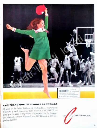 CARTEL ANTIGUO ORIGINAL DE TELAS LA CONCORDIA 1968 /355