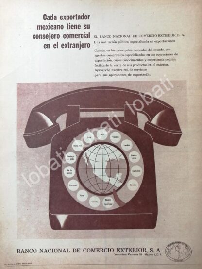 CARTEL ANTIGUO ORIGINAL DE BANCO BANCOMEXT 1974 /146