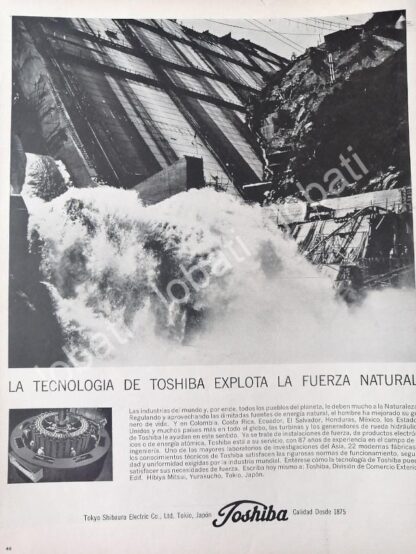 CARTEL ANTIGUO ORIGINAL DE TOSHIBA MEXICANA 1960s /478