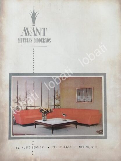 CARTEL ANTIGUO ORIGINAL DE MUEBLES AVANT S.A 1960 /467