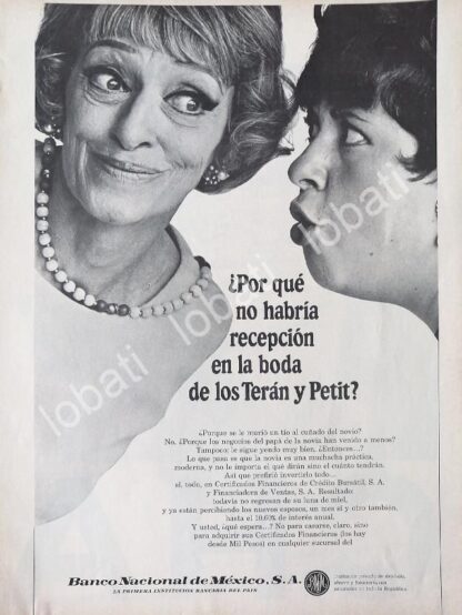 CARTEL ANTIGUO ORIGINAL DE BANCO BANAMEX 1967 /159