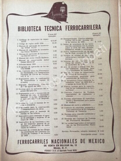 CARTEL ANTIGUO ORIGINAL DE DE FERROCARRILES NACIONALES 1956 / 461