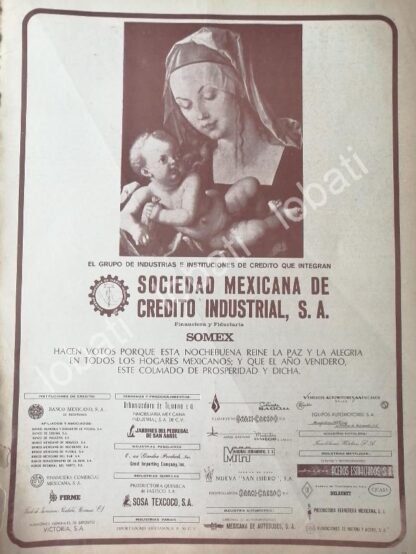 CARTEL ANTIGUO ORIGINAL DE BANCO SOMEX 1969 /149