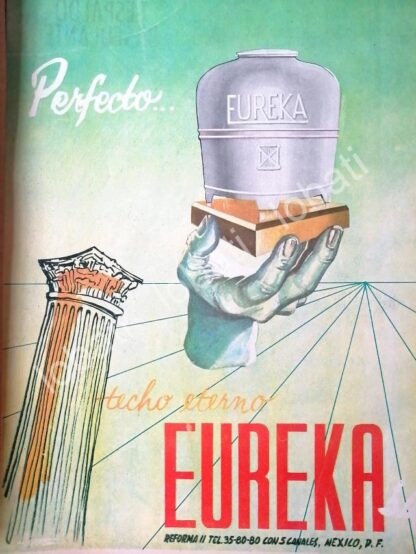 CARTEL ANTIGUO ORIGINAL DE TECHO ETERNO EUREKA S.A PUBLICIDAD ARTISTICA 1960s /391