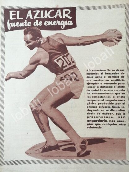 CARTEL ANTIGUO ORIGINAL DE CAMPAÑA NACIONAL DE CONSUMO DE AZUCAR 1955 / 392