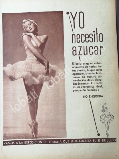 CARTEL ANTIGUO ORIGINAL DE CAMPAÑA NACIONAL DE CONSUMO DE AZUCAR 1955 / 390