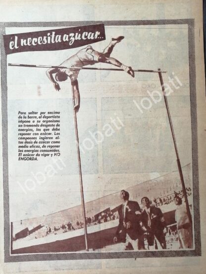 CARTEL ANTIGUO ORIGINAL DE CAMPAÑA NACIONAL DE CONSUMO DE AZUCAR 1955 / 384