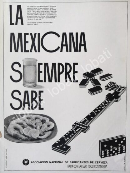 CARTEL ANTIGUO ORIGINAL DE ASOCIACION NACIONAL DE FABRICANTES DE CERVEZA 1978 /493