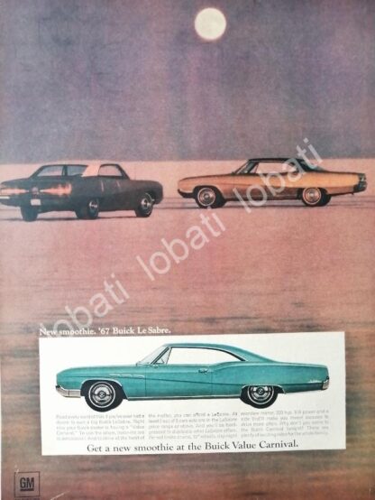 CARTEL ANTIGUO ORIGINAL DE AUTOS GM BUICK LESABRE 1967 /627