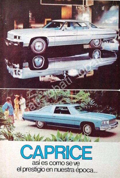 CARTEL ANTIGUO ORIGINAL DE MINI CARTEL AUTOS CHEVROLET caprice 1976 /571