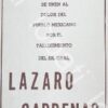 CARTEL ANTIGUO ORIGINAL DE HOTEL ROSITA, PUERTO VALLARTA, PESAME POR MUERTE DE LAZARO CARDENAS, 1970 /598 - Imagen 2