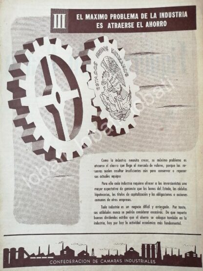 CARTEL ANTIGUO ORIGINAL DE 3 AFICHES. CONFEDERACION DE CAMARAS INDUSTRIALES 1956 /592 - Imagen 4