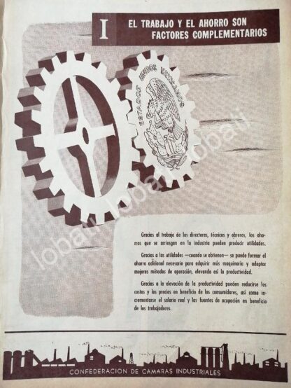 CARTEL ANTIGUO ORIGINAL DE 3 AFICHES. CONFEDERACION DE CAMARAS INDUSTRIALES 1956 /592 - Imagen 2