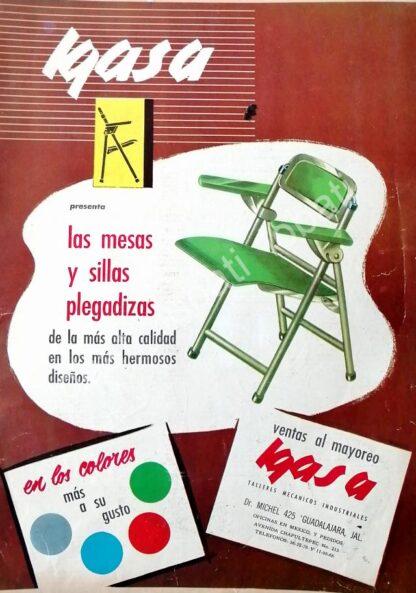 CARTEL ANTIGUO ORIGINAL DE MUEBLES PARA OFICINA IGA S.A 1960s /572