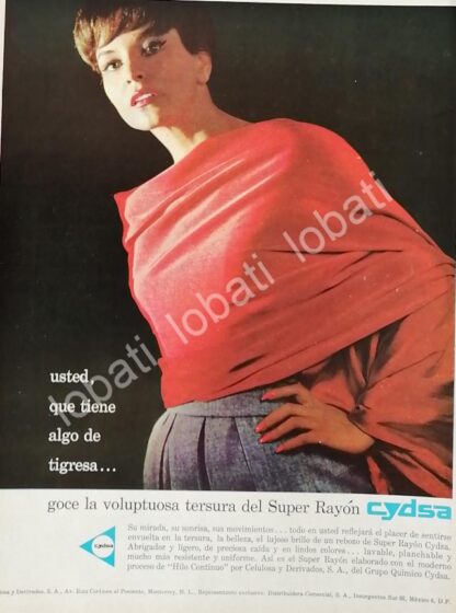 CARTEL ANTIGUO ORIGINAL DE SUPER RAYON DE CYDSA, CELULOSA Y DERIVADOS 1961 MONTERREY /597