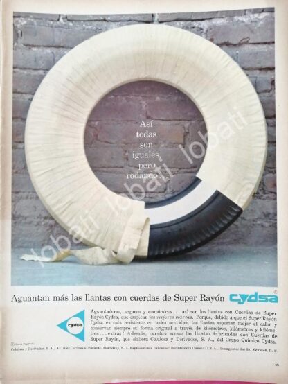 CARTEL ANTIGUO ORIGINAL DE SUPER RAYON DE CYDSA, CELULOSA Y DERIVADOS 1961 MONTERREY /596