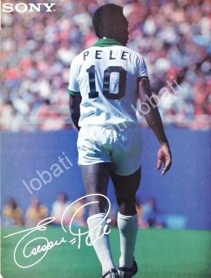 CARTEL ANTIGUO ORIGINAL DE EL FUTBOLISTA PELE Y SONY 1980s /582 /FEP