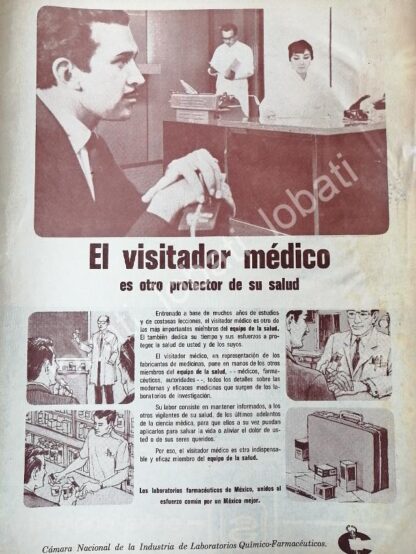 CARTEL ANTIGUO ORIGINAL DE CAMARA NACIONAL DE LA INDUSTRIA DE LABORATORIOS QUIMICO FARMACEUTICOS 1960s /543