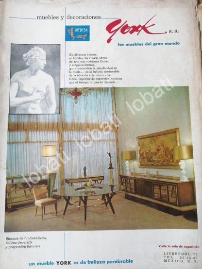 CARTEL ANTIGUO ORIGINAL DE FABRICA DE MUEBLES MYDSA, MUEBLES YORK 1970s /525 MUY RARO