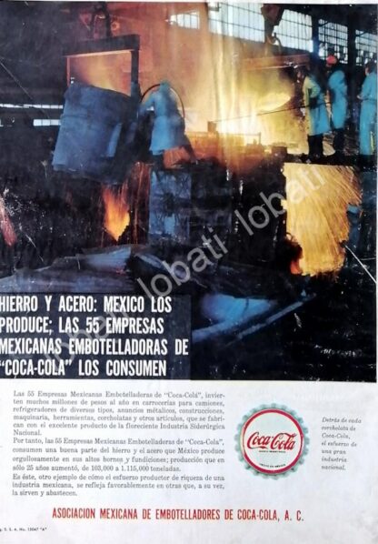 CARTEL ANTIGUO ORIGINAL DE EMBOTELLADORA COCA COLA 1962 /511