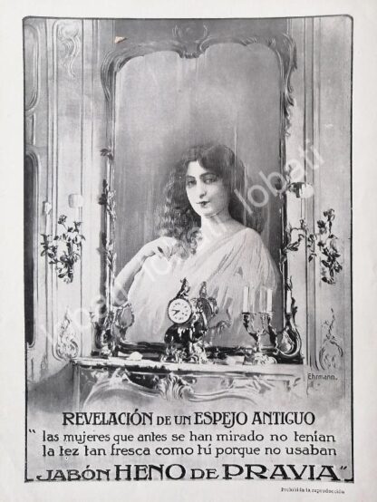 CARTEL ANTIGUO ORIGINAL DE JABON HENO DE PRAVIA 1914 /No68 PUBLICIDAD ARTISTICA