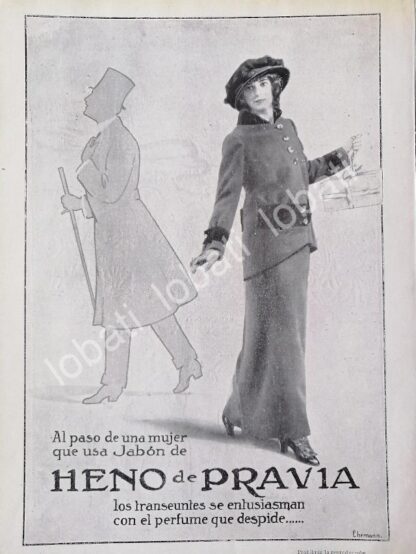 CARTEL ANTIGUO ORIGINAL DE JABON HENO DE PRAVIA 1914 /No64