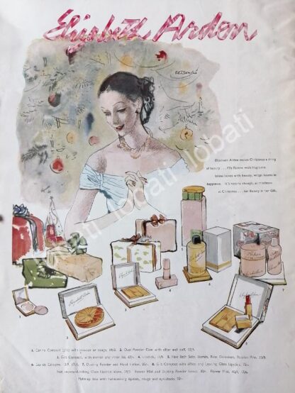 CARTEL ANTIGUO ORIGINAL DE COSMETICOS ELIZABET ARDEN 1947 /No50