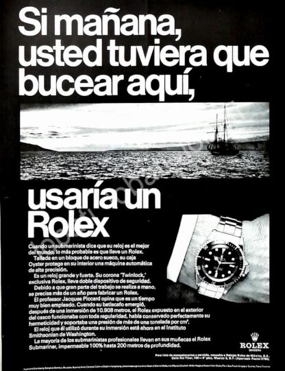 CARTEL ANTIGUO ORIGINAL DE RELOJES ROLEX OYSTER PERPETUAL 1960s / 76