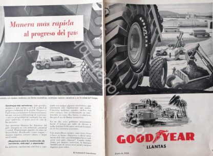 CARTEL ANTIGUO ORIGINAL DE LLANTAS GOODYEAR 1952 /130