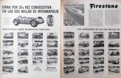 CARTEL ANTIGUO ORIGINAL DE JIM RATHMAN & FIRESTONE. GANA LAS 500 MILLAS DE INDIANAPOLIS 1958 /N95